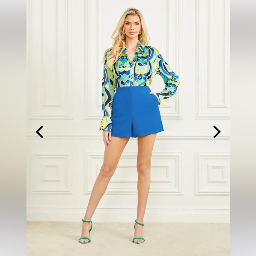Marciano 60s-70s Vibe Satin Top - Size M